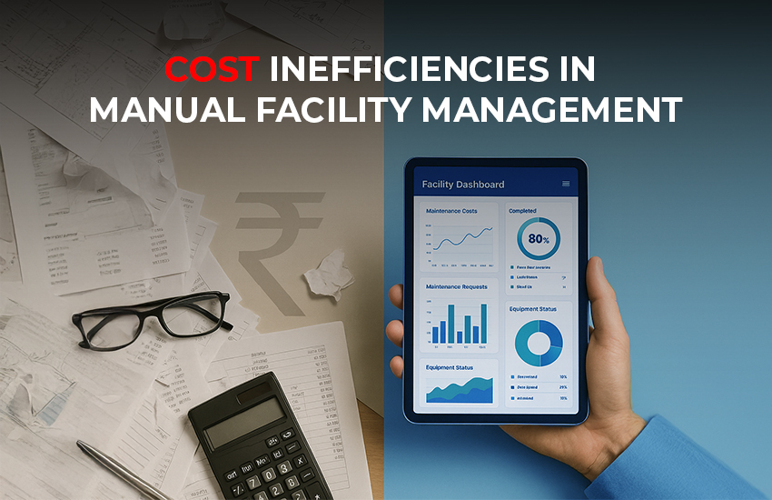 Cost inefficiencies in manual facility management compared to digital dashboard insights.