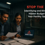 Facility managers analyzing reports to identify hidden budget drain and improve FM cost control using Punctualiti software